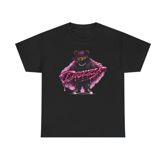 Drizzl Bear Graphic Tee — Retro Pink Vaporwave Streetwear T-Shirt