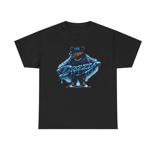 T-Shirt — 'Drizzle' Bear Graphic Tee | Urban Streetwear, Blue Drip Design