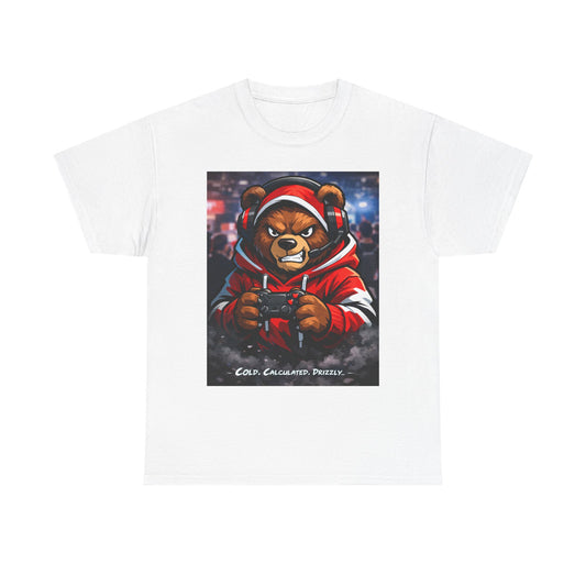 Bear Hoodie Graphic Tee — Urban Streetwear Bear Illustration T-Shirt