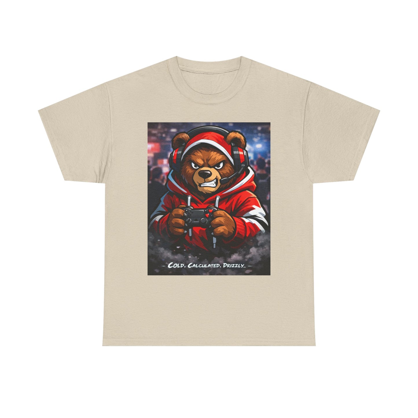 Bear Hoodie Graphic Tee — Urban Streetwear Bear Illustration T-Shirt