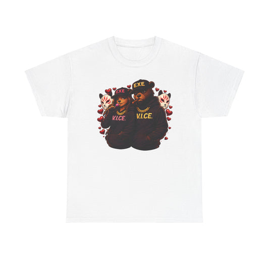 Bear Twins Graphic Tee – 'VICE' Caps Cute Retro Teddy Shirt