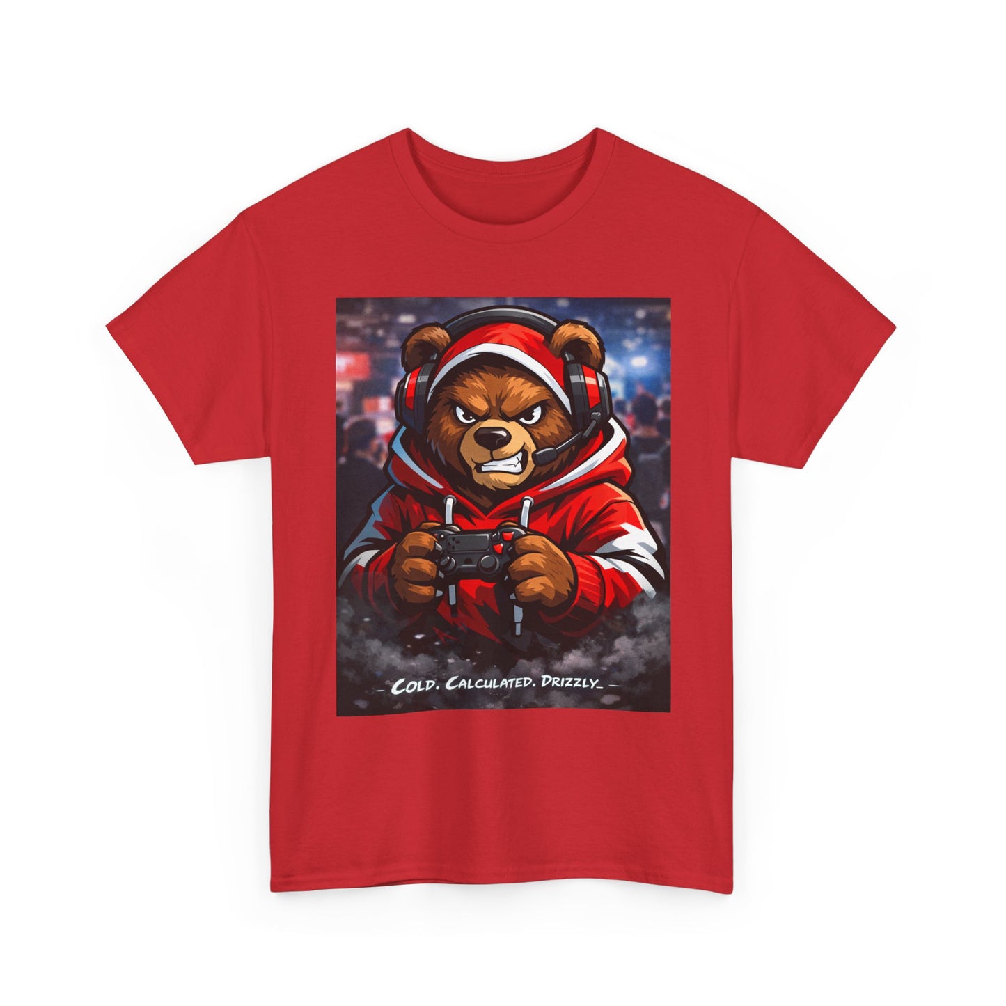 Bear Hoodie Graphic Tee — Urban Streetwear Bear Illustration T-Shirt