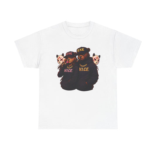 Vice Bear Graphic Tee — Vintage Streetwear Masked Duo Design